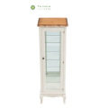 Glass Body Solid Wood Frame Wine Cabinet